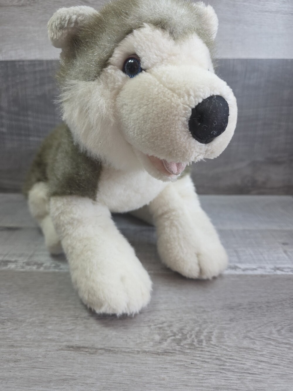 Build A Bear Mama Husky Dog Plush Magnetic Mouth Gray White 14” BARKS! g60